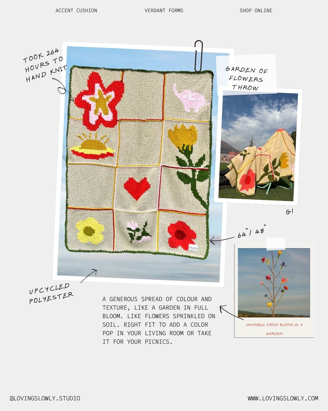 Garden of Flowers Throw