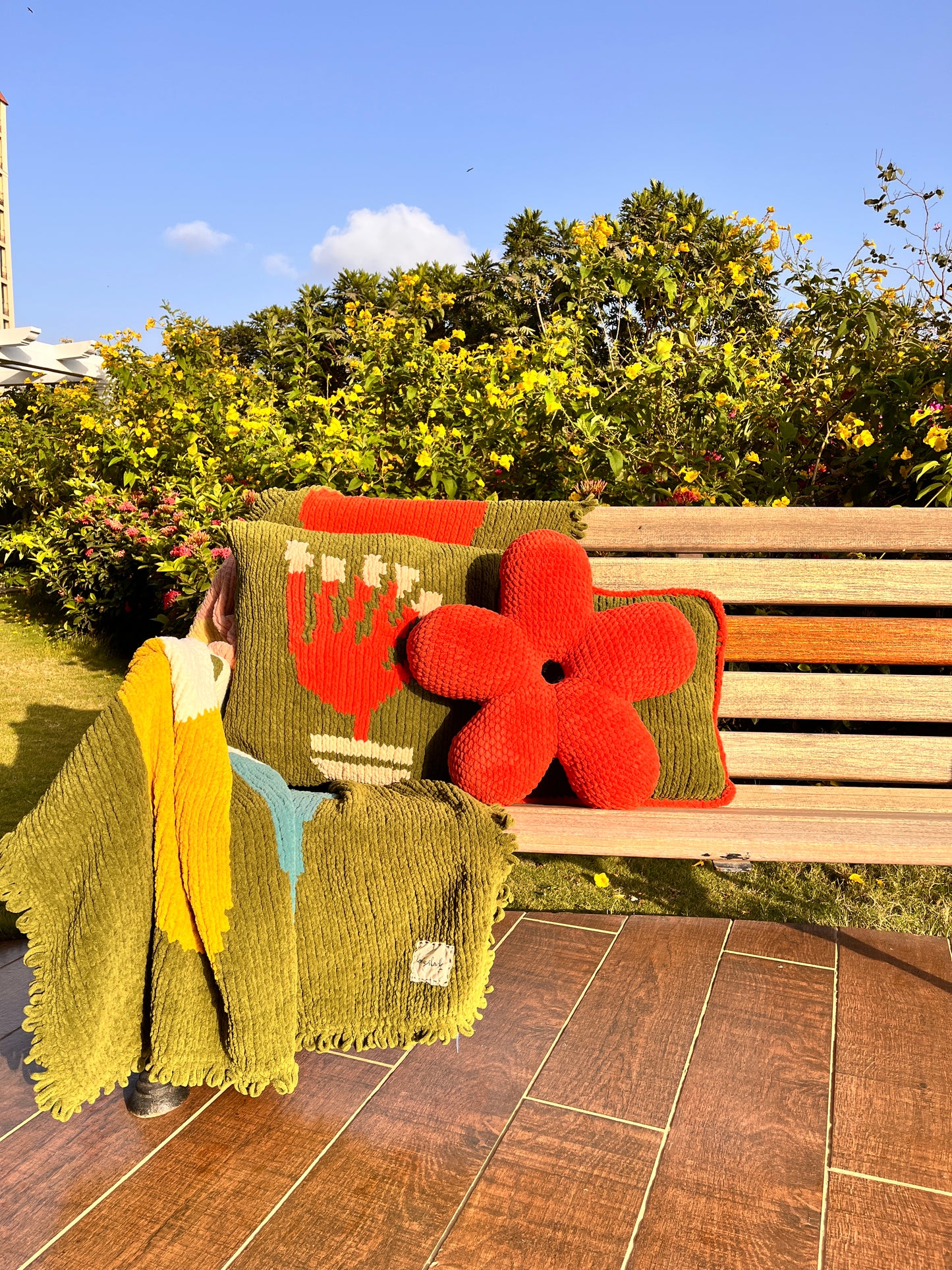 Red Cactus Cushion Cover