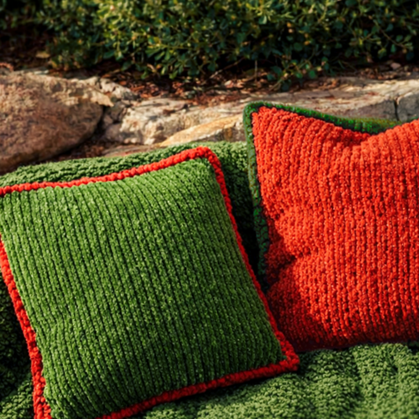 Verdant Field Plain Cushion Cover