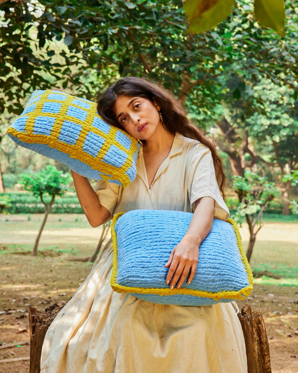 Maple Butter Waffle Cushion Cover